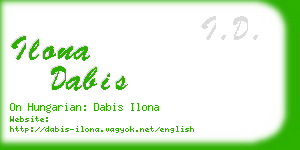 ilona dabis business card